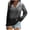 Gray, variant on Women Casual Long Sleeve Shirts Womens Print Double V Neck Long Sleeve Fall Winter Top Women Blouses