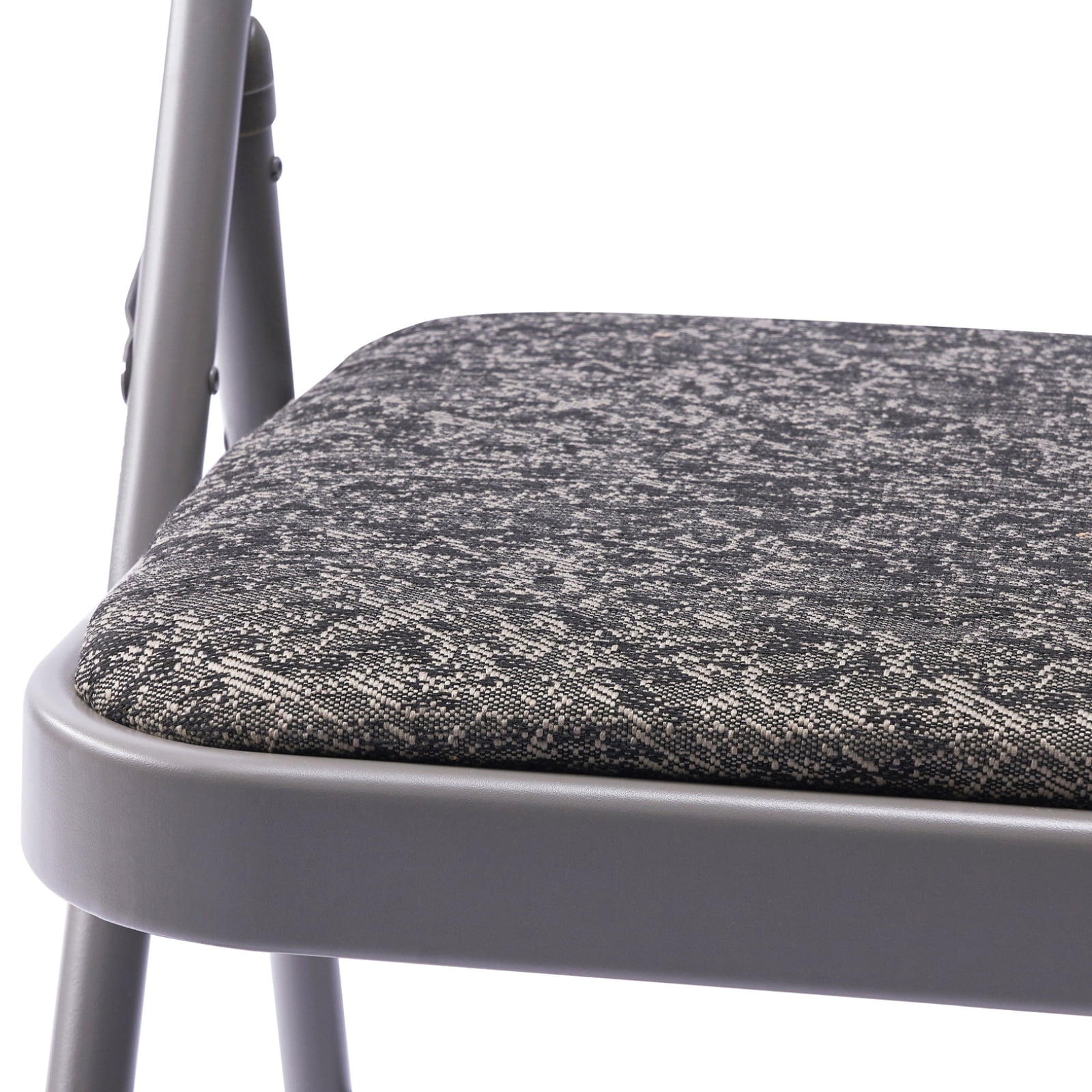 VTOY 2-Pack Folding Chairs with Padded Cushion Metal Foldable Chair for Home and Office, for Indoor and Outdoor Events-Gray