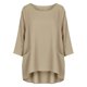 thumbnail image 5 of Blusas de Manga Larga de las Mujeres Verano Cuello Redondo Color Sólido Lino-Estilo Cardigan, Poliéster Suave Casual Abierto Frente Superior, 5 of 8