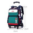 thumbnail image 3 of lvyH Rolling Backpack,Large Waterproof Cartoon Wheeled Backpack Travel Bookbags with Telescopic Handle,Green, 3 of 7