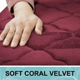 thumbnail image 3 of Buganda Memory Foam Bathroom Rugs, Large Size Ultra Soft and Absorbent Bath Mat, Thick Bath Rug Runner for Bathroom Floor, 47x24, Burgundy, 3 of 10