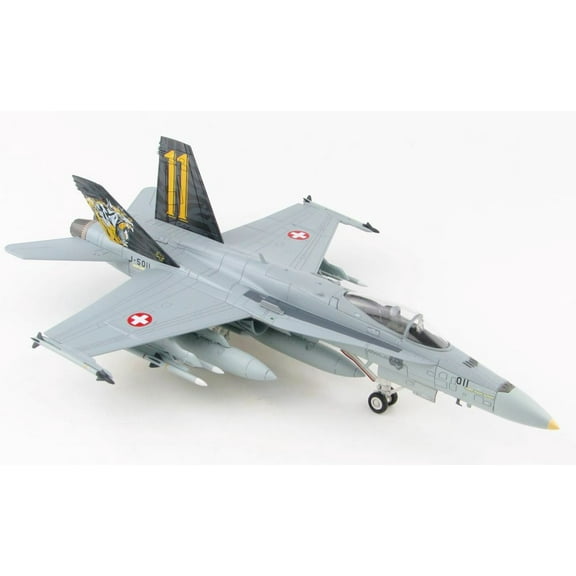 F/A-18C (F-18) Hornet J-5011, Staffel 11 Swiss Air Force - 1/72 Scale Diecast Model