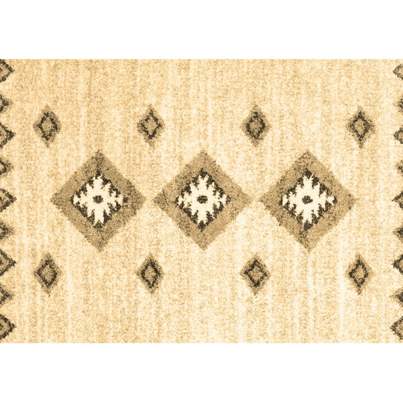 Ahgly Company Indoor Rectangle Abstract Brown Contemporary Area Rugs, 5' x 8'