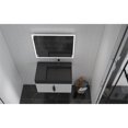 thumbnail image 6 of Amazon 30" White Wood Floating Vanity with Black Top and Black Trim, 6 of 10