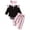 ZI-Pink, variant on Splozh Toddler Baby Girl Fall Winter Clothes Newborn Baby Girl Fall Winter Clothes Ruffle Long Sleeve Romper Jogger Pant 3Pcs Outfit Set Pink,9-12 Months