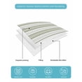 thumbnail image 5 of Quilts Twin Size, Boho Sage Green Stripe Soft Comforter Bedding Set for Bed, Abstract Geometric White Minimalist Lightweight Quilted Bedspread with Pillow Cover(2 Pieces) for All Season, 68x86 Inch, 5 of 6