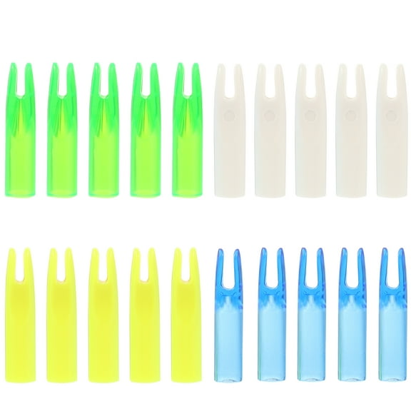20 Pcs Coat Nock Coats DIY Archery Nock Outdoor Archery Nock Archery Tools Plastic Arrows Inserts Replacement Nock Tail