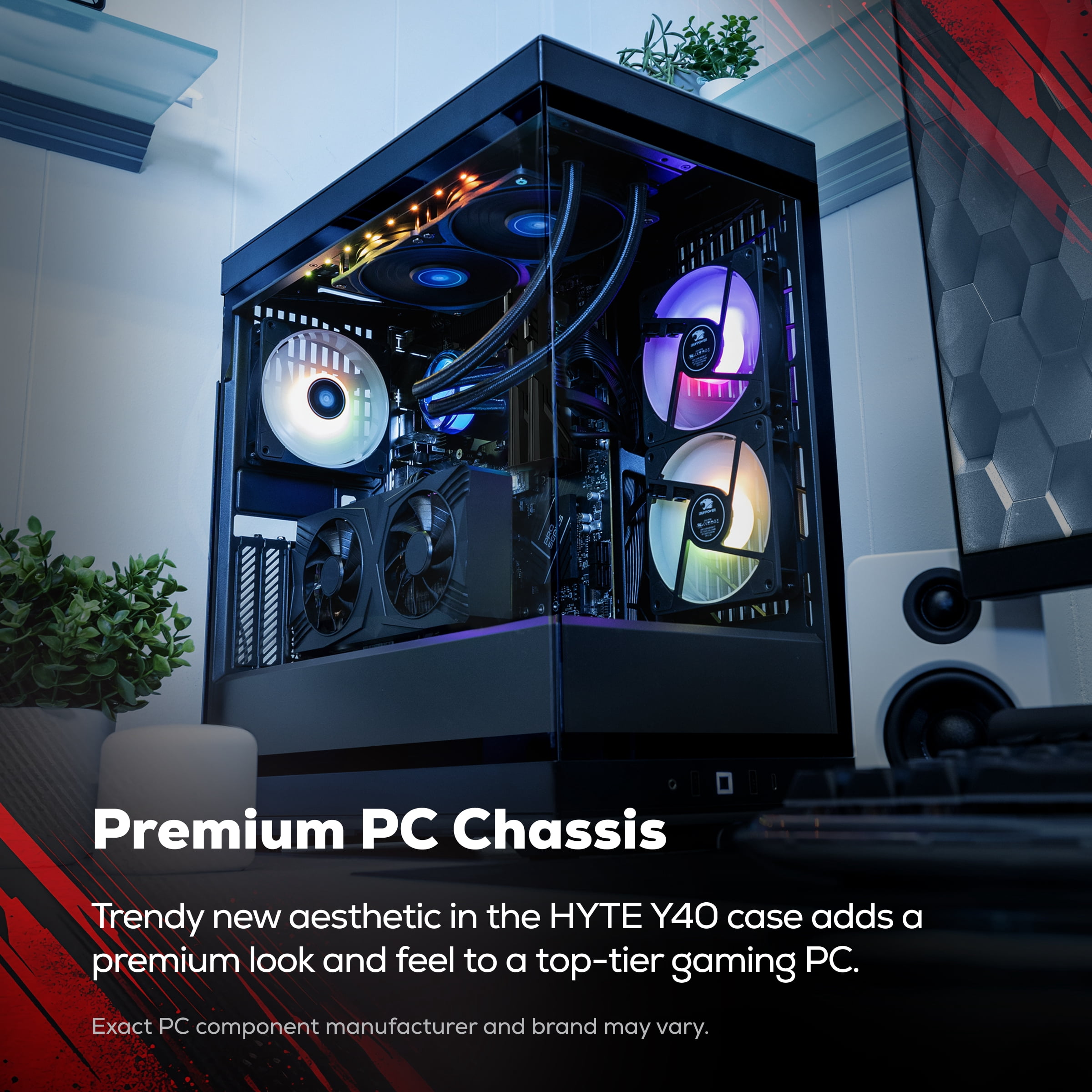 iBUYPOWER Y40 PRO Black Gaming PC Desktop Computer AMD Ryzen 9 9900X CPU, NVIDIA GeForce RTX 5080 16GB GPU, 32GB DDR5 RGB RAM, 2TB NVMe SSD, Windows 11 Home, Keyboard, Mouse - Black Y40BA9N5801