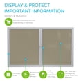thumbnail image 3 of Ghent's Vinyl 48" x 60" 2 Door Enclosed Bulletin Board in Caramel, 3 of 6