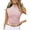 Pink, variant on Women Sleeveless Mock Turtleneck Tank Tops Slim Crop Top Shirts