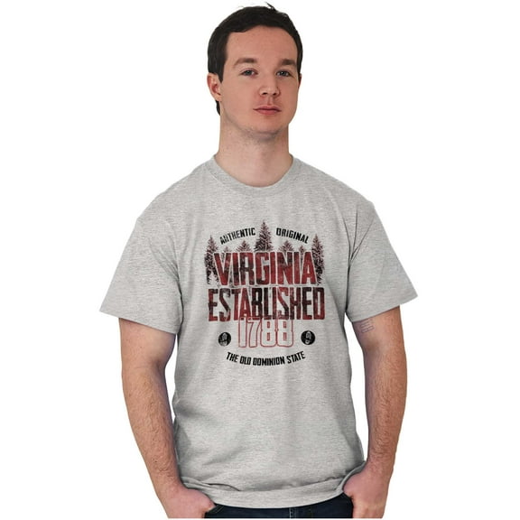 Virginia Rugged Outdoor Adventure Men's Graphic T Shirt Tees Brisco Brands S