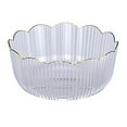thumbnail image 1 of BUYISI Multifunctional Large Capacity Fruit Basin Transparent Plastic Fruit Bowl Stackable Salad Bowl Living Room Storage Fruit Tray white, 1 of 5