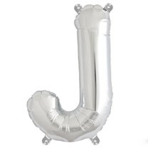 Efavormart 16" Shiny Metallic Silver Mylar Foil Alphabet Letter and Number Balloons