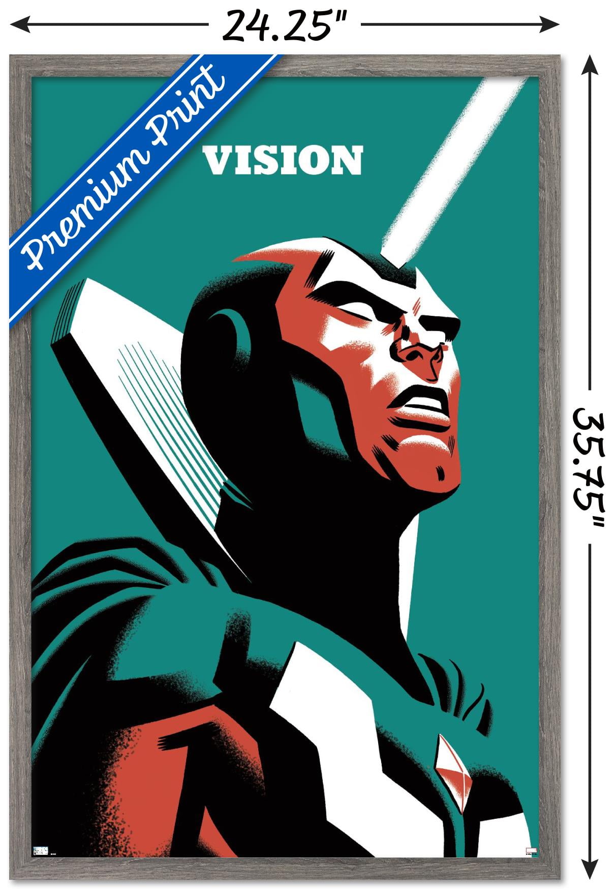 Marvel Comics - Vision - Vision #4 Wall Poster, 22.375" x 34", Framed