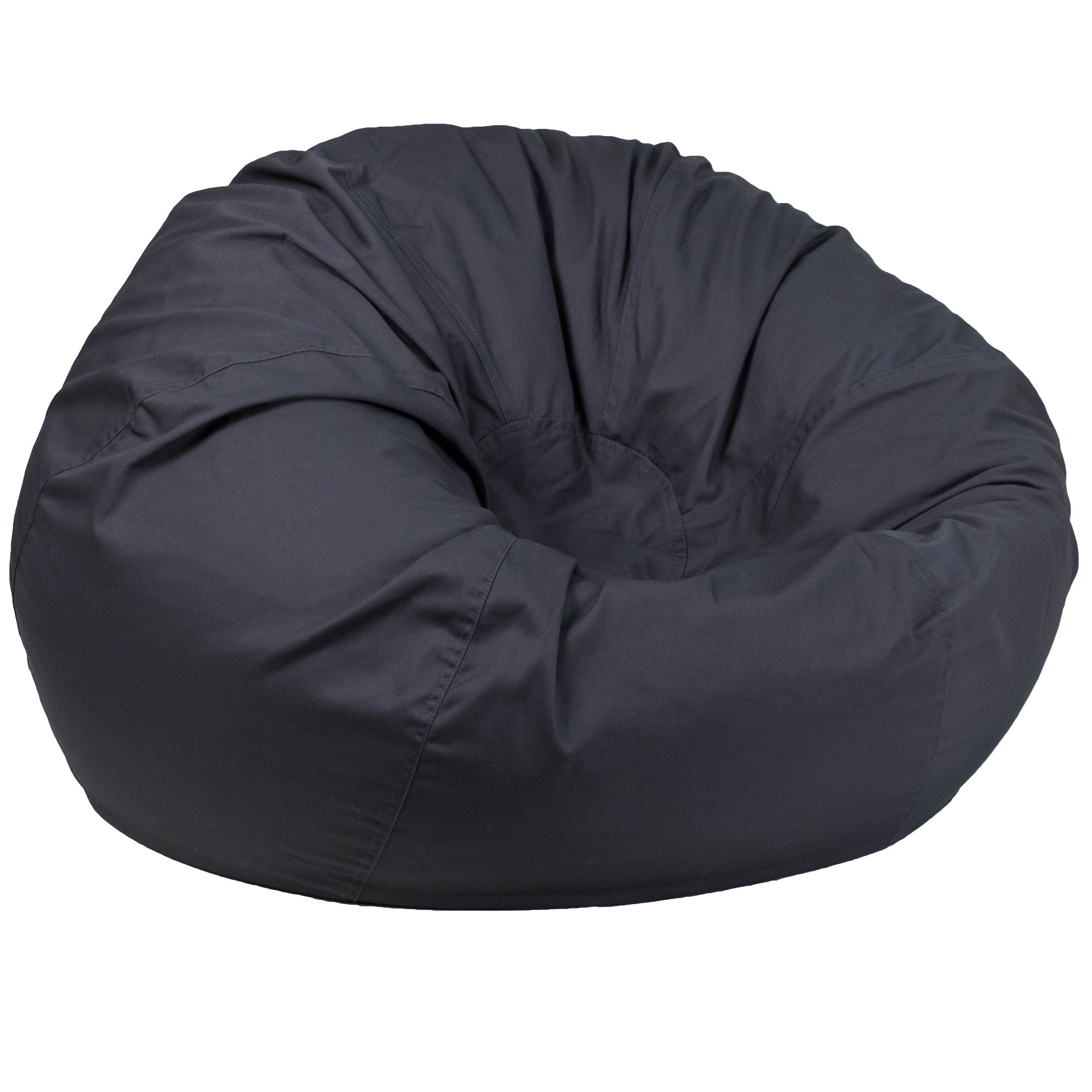 42" Gray Solid Contemporary Oversized Bean Bag Chair - Walmart.com