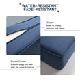 thumbnail image 2 of PARKWELL 4-Piece Outdoor Deep Seat Cushion Set, 22 x 24, Water Repellent, Fade Resistant, 6-Inch Thicken Deep Seat Bottom and Back Cushion for Chair, Sofa, and Couch, Navy, 2 of 8