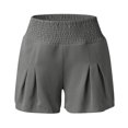 thumbnail image 2 of Aayomet Shorts de Week-End pour Femmes, Taille Confortable, Détails de Plage (Gris, m), 2 of 5