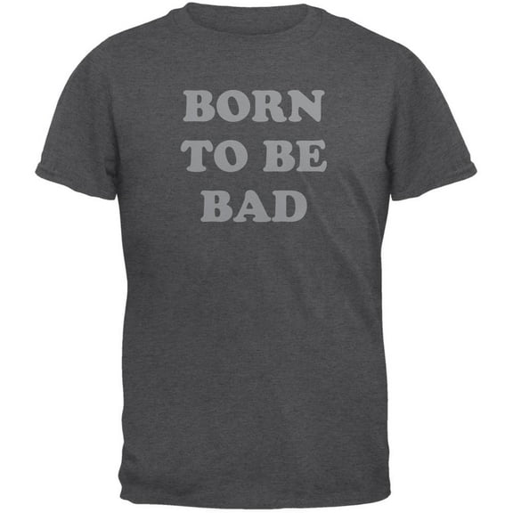 Born To Be Bad Inspired By Joan Jett Dark Heather Adult T-Shirt - 2X-Large