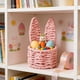 thumbnail image 4 of Mini cesta tejida a mano con orejas de conejo | Porta huevos de Pascua y pequeño porta regalos | Almacenamiento decorativo de escritorio para niños | Organizador de manualidades multicolor para la, 4 of 6