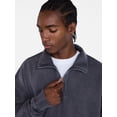 thumbnail image 4 of No Boundaries Boxy Fit Quarter Zip Fleece Sweatshirt with Long Sleeves, Men's XS-4XLT, 4 of 5