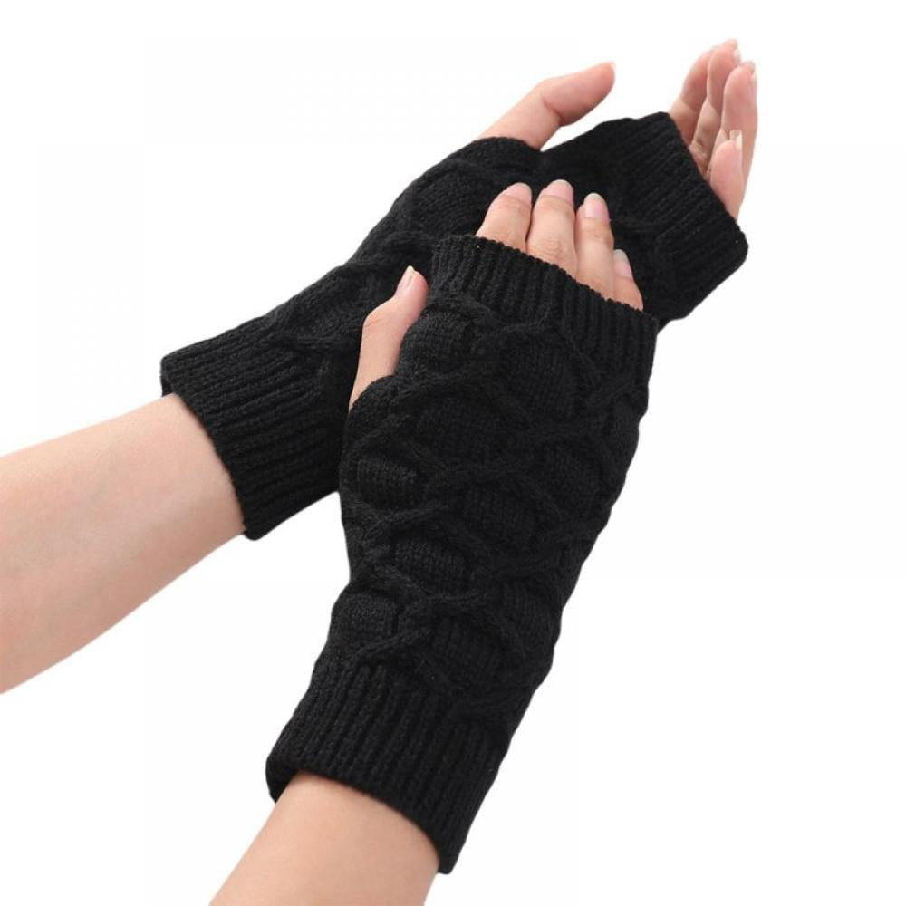 Ladies Soft Thermal Half Fingered/Full Fingered/Fingerless  Stretch Gloves 048 