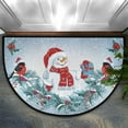 thumbnail image 5 of PEIBang Christmas Half Round Door Mat for Indoor Entrance,Half Circle Area Rug Semi Circular Door Mat for Floor Bathroom Living Room Bedroom Kitchen Fireplace, 5 of 6