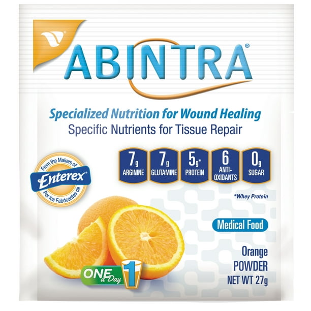 ABINTRA Specialized Wound Healing Nutritional Supplement Powder, Orange