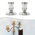 thumbnail image 1 of 2pcs Traditional Shape Taper Standard Candle Holders Candlestick Dinner Decor, 1 of 5