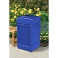 thumbnail image 2 of Commercial Zone 732104 Open-Top Square 42 Gallon Waste Trash Container, Blue, 2 of 2
