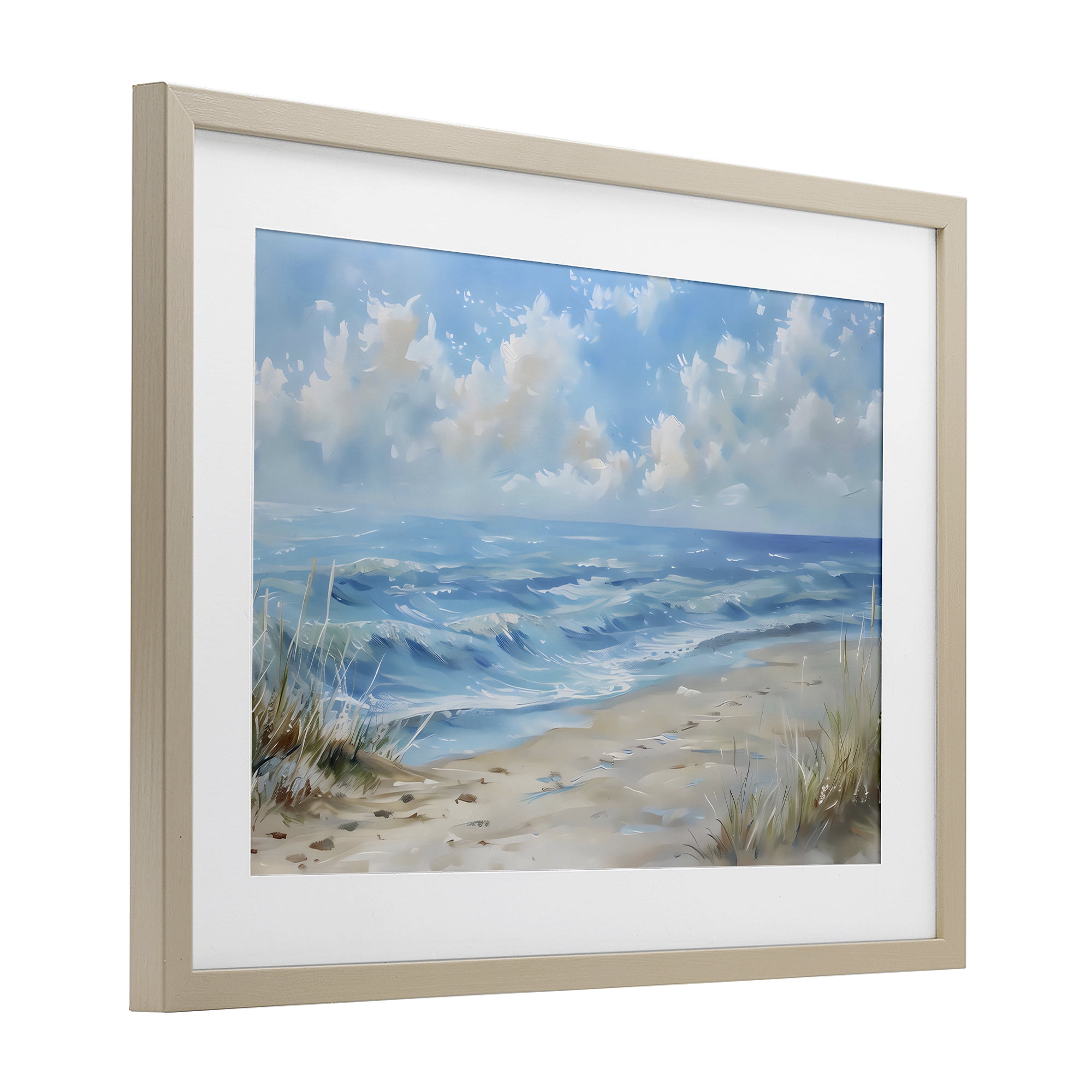 Stupell Industries Coastal Tranquility Horizon Birch Framed Print Under Glass, design by Creative Studio