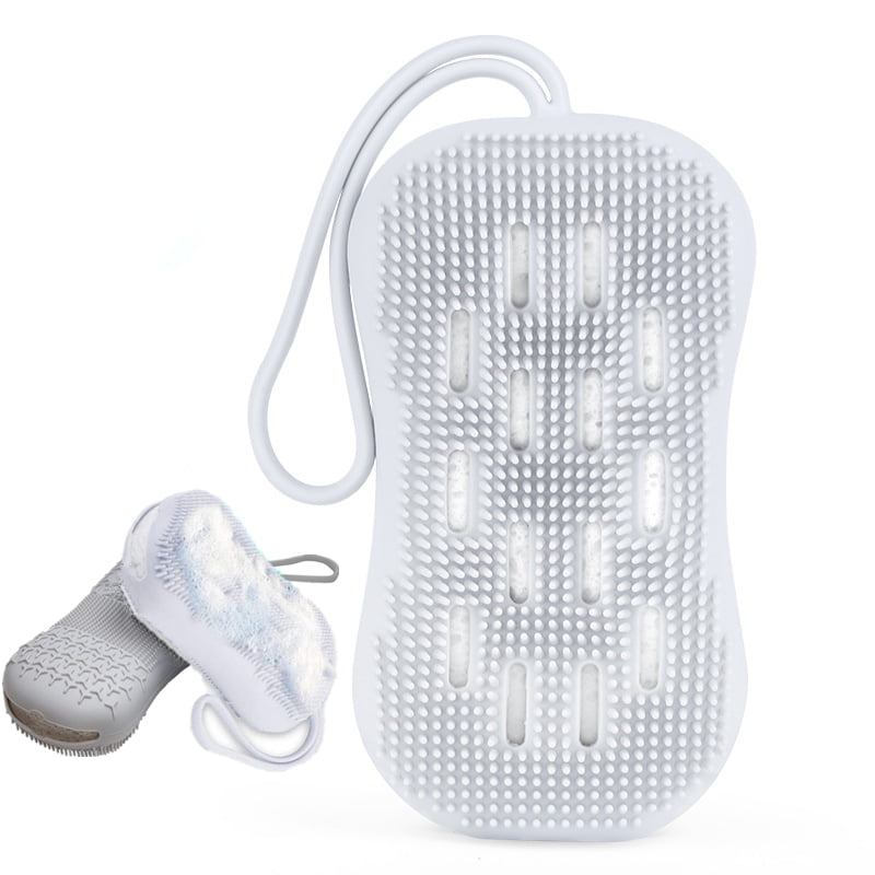 Happon Upgrade 2 In 1 Silicone Loofah Body Scrubber, Soft Rubber