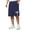 Dark Blue-2, variant on Beach Shorts for Men 2026 Summer Coconut Tree Printed Elastic Waist Straight Leg Loose Knee Length Shorts with Pockets