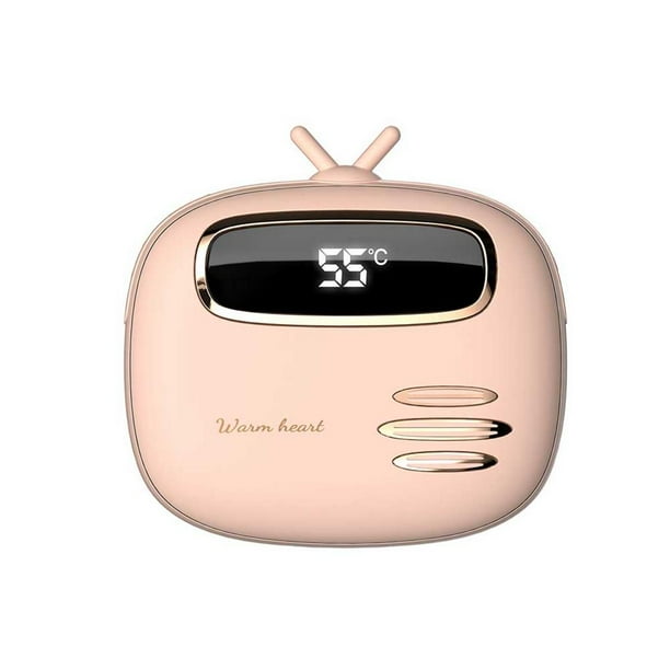 Yuarrent Calentador de manos de invierno de 5000 mah, calentador eléctrico recargable, dispositivo de calefacción con Control de temperatura de 3 modos, Suministros térmicos Rosado Yuarrent HA071536-04