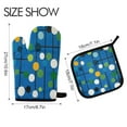 thumbnail image 2 of Yayeee Oven Mitts and Pot Holder Set of 2 Heat Resistant Kitchen Gloves Baking Hot Pad, Blue Abstract, 2 of 5