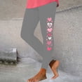 thumbnail image 2 of lcziwo Hoy Oferta Flash, Women's Valentines Day Printed Leggings High Waisted Butt Lifting Tight Pants Gym Casual Skinny Workout Yoga Pants Holiday Leggings Gray S, 2 of 7