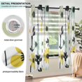 thumbnail image 3 of Yayeee Window Curtains Light Filtering 63"x52" Grommet Panel Pair Home Living Room Decor, White Flower, 3 of 7