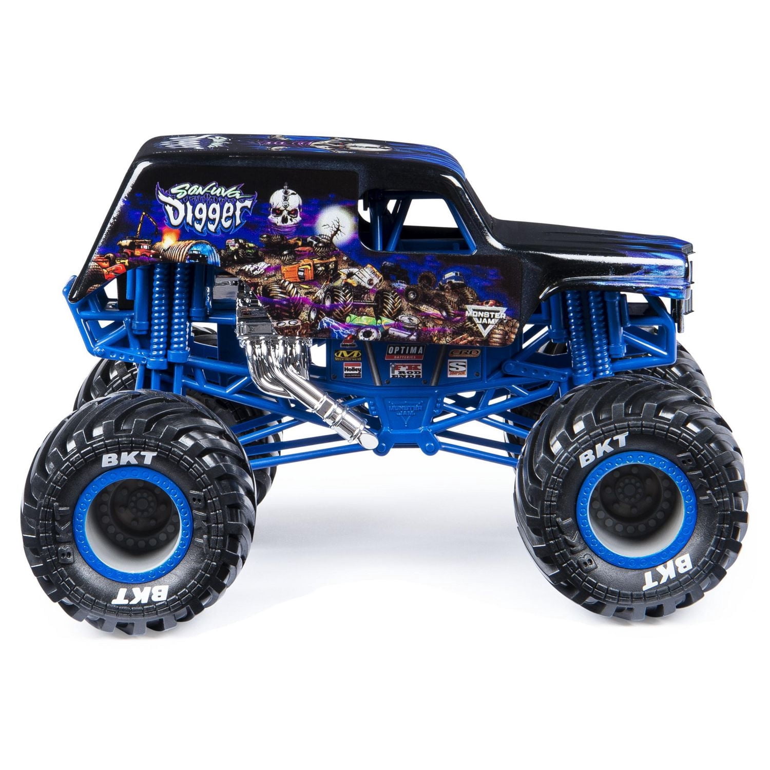 Monster Jam, Official Son-uva Digger Monster Truck, Die-Cast Vehicle, 1:24 Scale