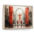 thumbnail image 2 of Designart "The Offering Coral Black Art from Mexico IV" Mexican Floater Framed Wall Art Print, 2 of 7