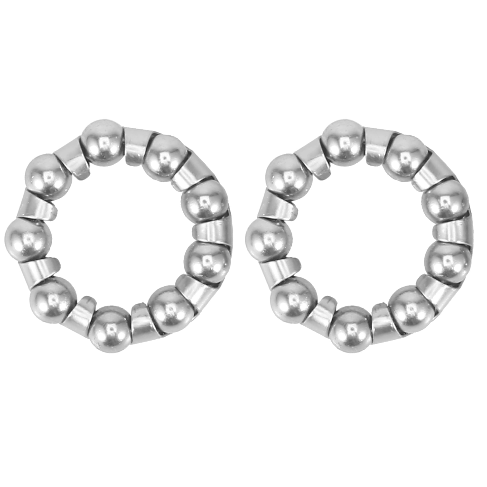 2pcs 29.1mm x 9 Ball Bearings Cages Crank Bearings Wheel Bearing Retainer for Bicycle Silver Tone