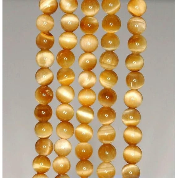K-KED 6MM GOLDEN TIGER EYE GEMSTONE GRADE AAA YELLOW ROUND 6MM LOOSE BEADS 15inch