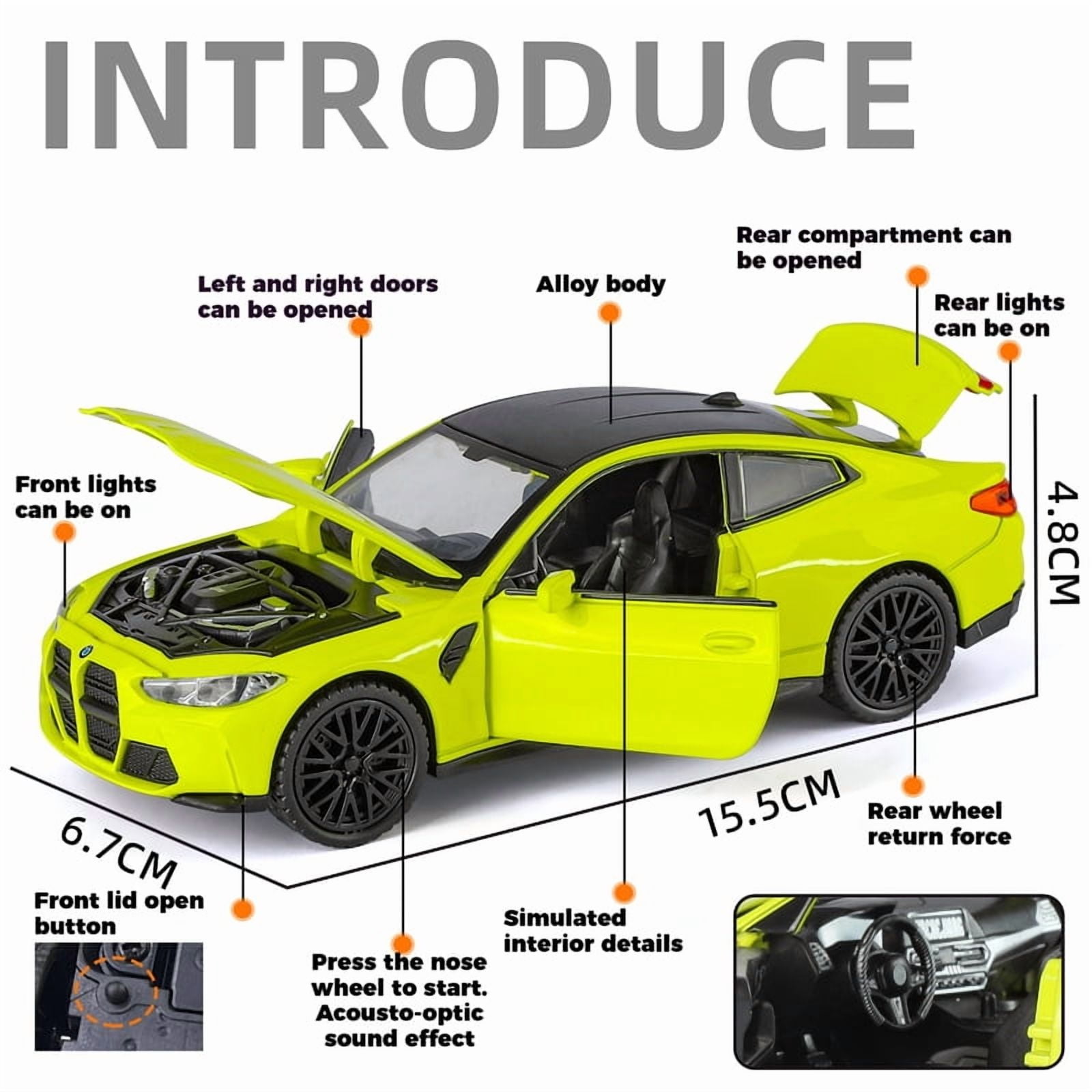 1:32 BMW M4 Coupe Sports Car Alloy Metal Diecast Model Car Racing Enthusiasts' Collection Ornaments High Simulation Decorations