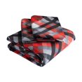 thumbnail image 4 of 100% Turkish Cotton Rustic Velvet Flannel Queen Duvet Cover Set (Plaid), 4 of 4