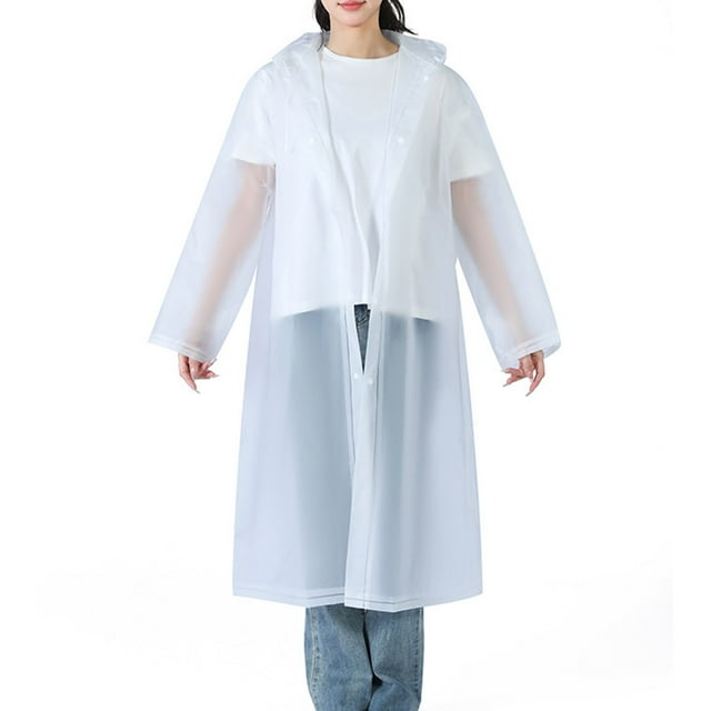 Imperméable à Capuchon à Manches Longues pour Femmes et Hommes, 2 Pcs, Extérieur