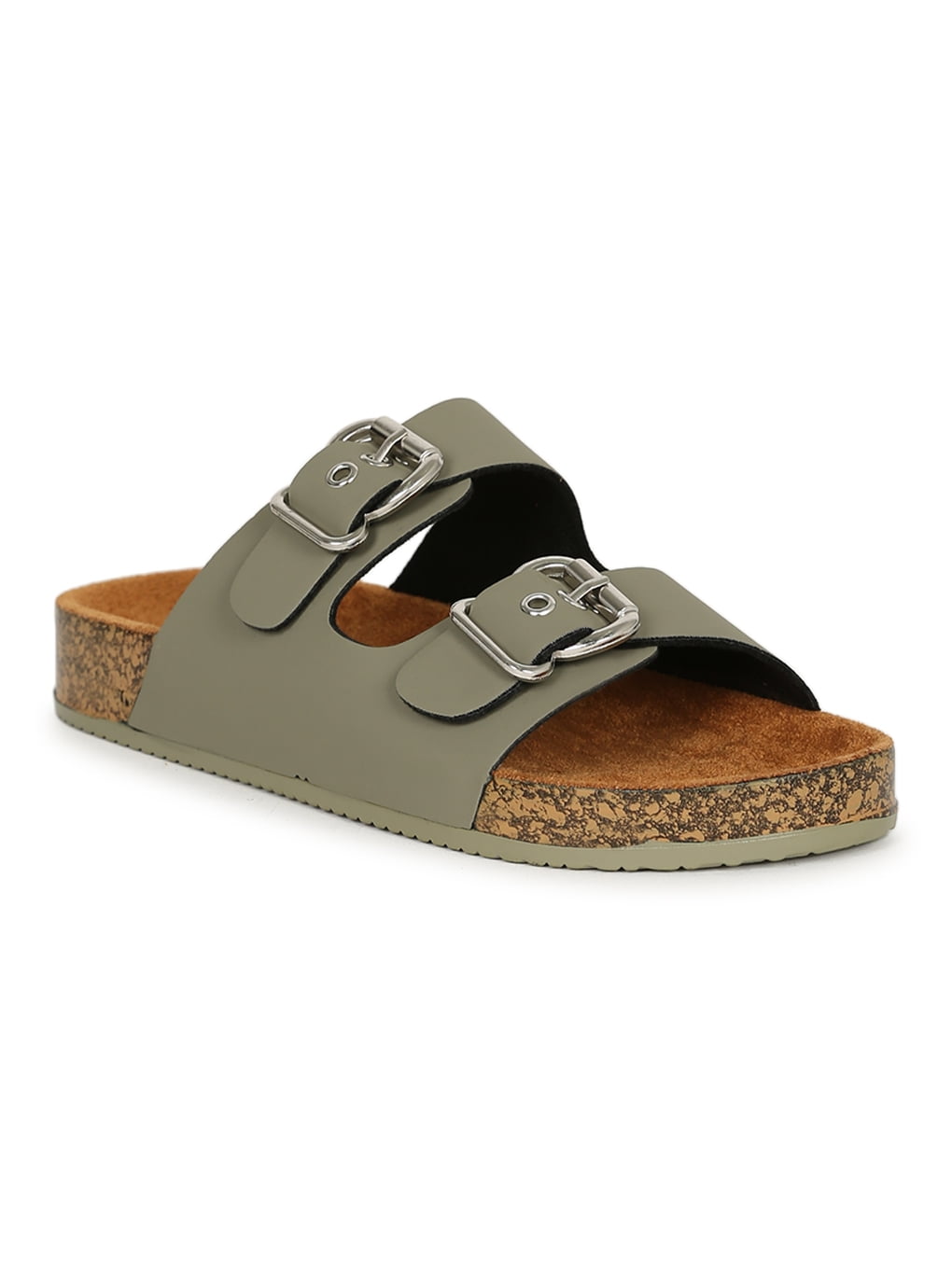 nubuck slide sandals