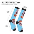 thumbnail image 2 of Lsque Sushi Salmon Surfing Pattern Sport Compression Socks for Men & Women 15-20 mmHg Knee High Nurse Pregnant Running Medical and Travel Athletic, 2 of 6