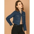 thumbnail image 2 of INSPIRE CHIC Veste Moto Courte en Faux Suède à Col Rabattu pour Femmes, 2 of 6