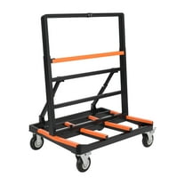 Folding Drywall Dolly Cart Heavy Duty Sheetrock Panel Cart Trolley Plywood Truck with Brakes