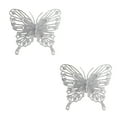 thumbnail image 2 of Konghyp 2Pcs Butterflies Decoration, Christmas Tree Ornaments, Wedding Decor, Gift Box Accents, Hollow Gold Glitter Butterflies, Versatile and Reusable Decorative Accents, 2 of 6