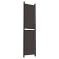 thumbnail image 4 of vidaXL 6-Panel Room Divider Brown 300x220 cm Fabric, 4 of 5