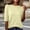Beige, variant on Women's Solid Half Sleeve Blouse - Elbow Length Casual Lightweight Shirt, Summer Breathable Soft Top